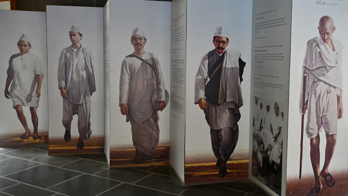 Gandhi Ashram à Ahmedabad, Gujarat, site historique fondé par Mahatma Gandhi en 1915. L’ashram a été un centre important du mouvement pour l’indépendance de l’Inde et symbolise la paix, la non-violence et la simplicité, incontournable lors d’un circuit au Gujarat.